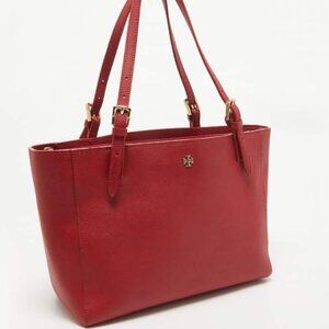 Tory Burch Medium York Buckle Leather Tote,  Color Kir Royale